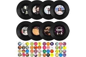 LZYKJGS 8 Pezzi Decori Dischi Musicali Parete, Decorazioni Vinile Cd, Decorazioni Record Pareti Cd, per La Decorazione Di Bar, Caffetterie (7 inch)