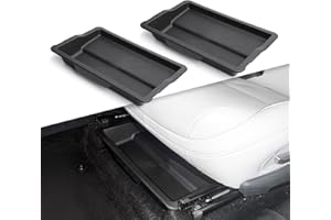 smabee Lot de 2 boîtes de rangement cachées sous siège avant pour Xpeng G6 - 1ère rangée - Accessoires Xpeng G6 - En TPE étanche - Noir
