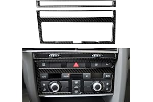 OYDDL Kohlefaser Auto Klimaanlage CD Panel Schutz Rahmen Trim Aufkleber Innen kompatibel mit Audi A6 4F C6 2005 2006 2007 2008 2009 2010 2011