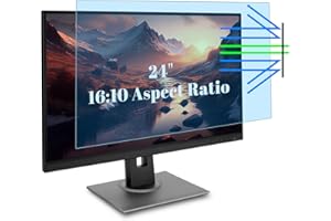 HaruYo Retirable Filtro de Pantalla Anti Luz Azul para 24 Pulgadas Ordenador, Premium Anti Deslumbrante Alivia Fatiga, Protección para Los Ojos Protector de Pantalla para 24” (16 : 10) Monitor
