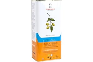 ‎NIKOLAOS & DIMITRIOS FAMILY CORPORATION Bio Olivenöl 5L aus Kreta, Griechenland 'Nikolaos' – Premium-Qualität, reich an Polyphenolen, kaltgepresst, Extra Nativ.