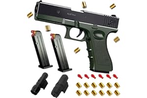 TAIMEIMAO Pistola de Juguete, Pistola de Espuma Blaster Realista, Pistolas Juguete Desert Eagle EVA Juguetes de Tiro de Blanda con Cargador Balas Espuma Regalos de Cumpleaños para 14+