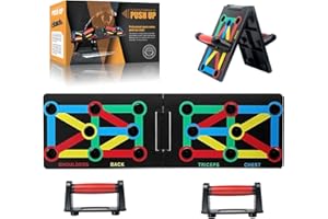 GUKOY 12 w 1 składana deska do pompek push-up z uchwytem do treningu mięśni efektywne kształty Push Up Rack Board