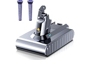 BATTOOL V6 6000mAh Akku Ersatzakku für Dyson V6,6.0Ah Li-ion Akku Ersatzakku für Dyson V6 DC62 SV03 DC58 DC59 DC61 DC72 DC74 SV06 SV07 SV09 SV05 mit 2 Filtern