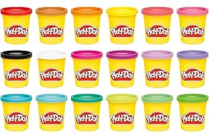 Play-Doh Pack de 18 Pots Imagination, Pâte à modeler, Activité manuelle et Ludique, Activité manuelle pour Noël, Dès 3 ans