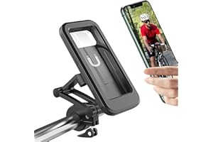 facaio Handyhalterung Fahrrad Motorrad, Universal 360° Fahrrad Telefon Halter, Abnehmbare, Wasserdicht Phone Handyhalter, Anti-Vibration, Face/Touch ID, für 5,5-6,8 Zoll Smartphone