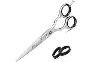 ACZET Professional Hairdressing Hair Cutting Scissors Barber Salon Shears in Stainless Steel for Men Ladies Women Kids Children
