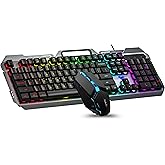 Aula F2023 Wired Gaming Keyboard and Mouse Combo|Premium RGB Backlit Gaming Keyboard & Mouse with 6 Keys | 2400 DPI Wired Mouse and Keyboard Combo