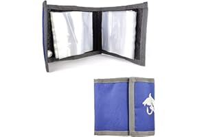 Aventik High Grade10 Pockets Fly Fishing Leader Wallet Leader Case for Fly Fishing (Blue)