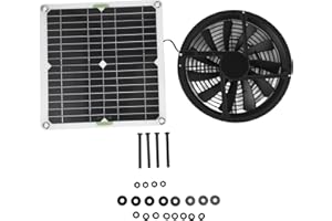 Arsor Kit Ventola Pannello Solare, 100W 3000 Giri/min Ventola alimentata a Pannello Solare Ventola di Scarico Impermeabile da 10 Pollici Ventola Solare per pollai con Protezione per pollai