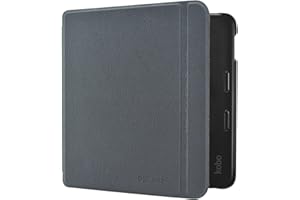 DMLuna Étui pour Kobo Libra Colour 7" Modèle N428 2024 - Coque en Cuir PU avec Fonction de Mise en Veille/Réveil Automatique, Noire