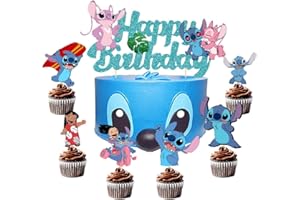 Cake Toppers - BSNRDX Birthday Cake Decoration 25Pcs Cake Topper, Birthday Cake Decoration for Theme Birthday Party for Kids Birthday Baby Shower Party