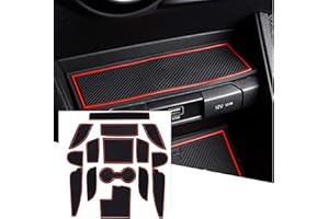 Ruiya Kompatibel mit Kia Stonic 2018-2023 2024 Auto Gummimatten Türschlitzmatte, Stonic Antirutschmatten Armlehne Getränkehalter Matte Mittelkonsole Rutschmatten Türnaht rutschfeste Matte