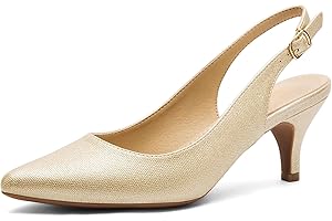 Greatonu Zapatos de Tacón Clásicos Espigones con Hebillas y Tiras en la Parte Trasera para Mujer 36-41 EU