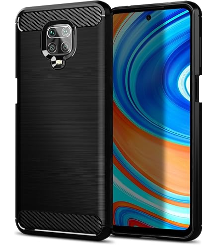Cover Xiaomi Redmi Note 9 PRO Custodia Xiaomi Redmi Note 9 PRO / 9S - Cover TPU Morbida Effetto Carbonio, Antiurto, Blu Scuro, Protezione Posteriore Compatibile Solo 9S E 9 PRO