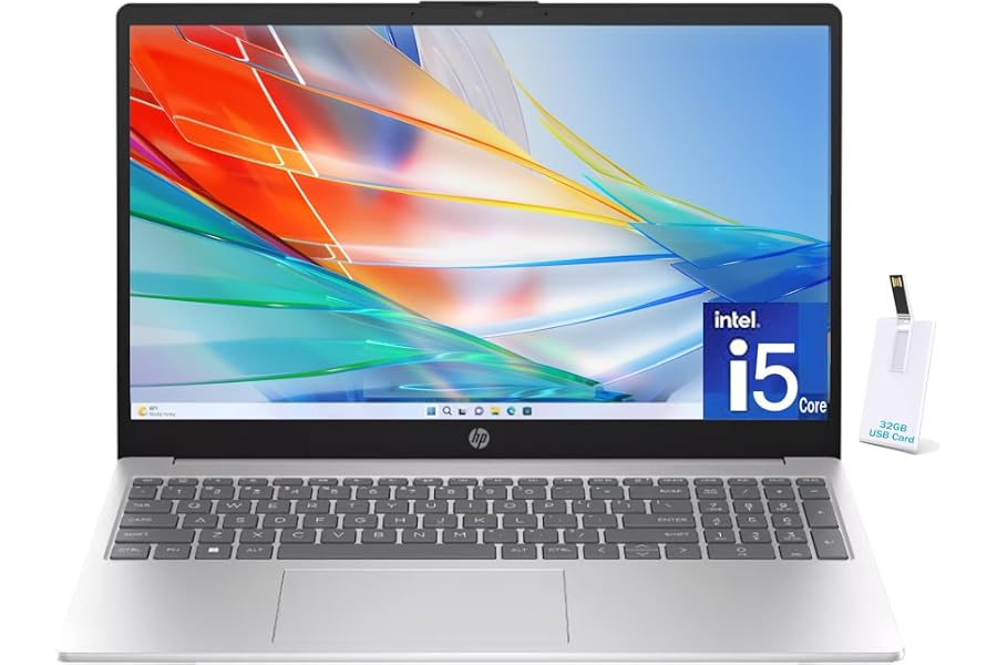 HP 15.6" Laptop, 13th Gen Intel Core i5-1335U, 32GB RAM, 1TB SSD, Silver