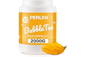 ‎MOLECULA MOLECULA MOLEKULARNA FABRYKA SAMKU Bubble Tea Beads Popping Boba Passion Fruit with Straws Dietary Supplement Less Sugar Caviar 2000 g Fruit Pearls without Artificial Colours Bubbles Passion Fruit Tapioca