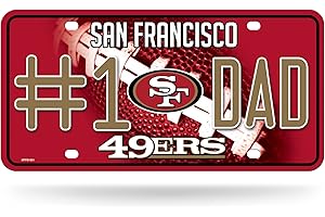 Rico Industries NFL 1 DAD Metallanhänger (#1 Fan) #1 Fan Metall Auto Tag 21,6 x 27,9 cm – ideal für LKW/Auto/SUV