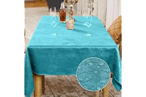 BALCONY & FALCON Mantel Impermeable Mantel Rectangular con Efecto Lino Brillante para Cocina Comedor Fiesta Navidad Boda