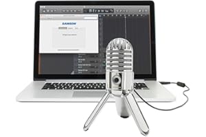 Samson Meteor Mic - Portable USB Studio Quality Condenser Microphone - High Performance, General Purpose/Podcast/Gaming/Music Recording Microphone, 16-bit, 44.1/48kHz resolution, Silver Chrome