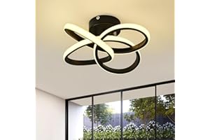 KUKAK Plafonnier LED,Moderne Lampe de plafond 36W 3900lm,Acrylique Luminaire Plafonnier,Lampe de Lustre pour Couloir Coucher Salle de Bains Cuisine Salon maison,porche extérieur,Blanc chaud 3000K,Dia 31cm
