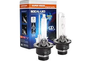 SOCAL-LED LIGHTING SOCAL-LED 2x D4S D4R HID Bulbs 35W AC OEM Xenon Headlight Direct Replacement 8000K Iceberg Blue