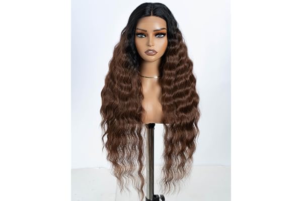 Style Icon perruques Lace Front Wigs Synthetique 76cm Longue Perruque Ondulée Devant En Dentelle Perruque Pour Femmes Fibres Résistantes À La Chaleur