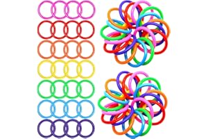 QUMENEY 100 pièces anneaux de feuilles mobiles en plastique anneaux de reliure multicolores anneaux de livre flexibles pour cartes