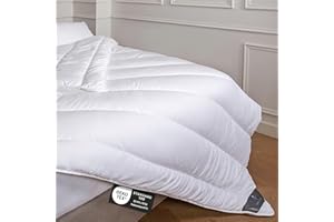 FH FAM' HOME HOME COSINESS FAM Home Relleno Nordico 135x200 cm Microfibra, Cama 80/90 I Edredon Nordico Cama Hipoalergénico Lavable para el Verano Blanco