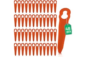 CHUANCHENG 48 szt. plastikowych ostrzy do noży zamiennych do Stihl PolyCut 2-2 4008 007 1000 kosiarka do trawy narzędzia do cięcia trawy