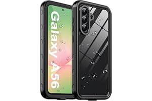 Ezanmull für Samsung Galaxy A56 5G wasserdichte Hülle mit integriertem Kamera- und Displayschutz, [IP68 wasserdicht] [Militärischer Fallschutz], 360° Vollschutz-Unterwasserhülle für A56 (Schwarz)