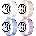 Easuny Strap Compatible with Samsung Galaxy Watch 7 6 5 4 FE - Silicone Bands for Galaxy Watch 5 Pro/6 4 Classic 47mm 43mm 46mm 42mm, No Gap Design for Women & Men