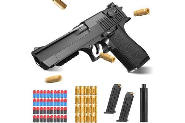 Pistolet Jouet avec Balles Souples,EVA Mousse Jouet Blaster,Pistolet à Balle Molle,Blasters en Mousse,l'entraînement en Sécurité ou au Jeu,pour 14 +