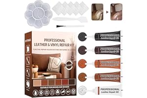GANBARO Leather Repair Kit, Leather Filler, Repair Paste, Scratch, Restorer for Sofas, Colour Restorer, Car Seats, Sofas, Jackets (5 Colors)