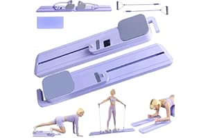 Funthy Pilates Board Upgraded Pilates Reformer Machine, Pilates Board Riformer Set Ab Roller Attrezzature per Allenamento Completo per Homegym
