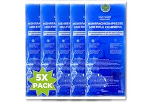 LisaCare Zimny ciepły kompres duży – 5 x podkładki chłodzące duże 29 x 12 cm – opakowanie chłodzące dla dzieci – żelowe podkładki chłodzące dla dzieci – natychmiastowe chłodzenie do ukąszeń owadów,