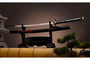 57 SPECIAL REPLICAS Spada Katana, Katana Vera Samurai Katana Acciaio con fodero per decorazione per collezionisti o come regalo Plus Espositore