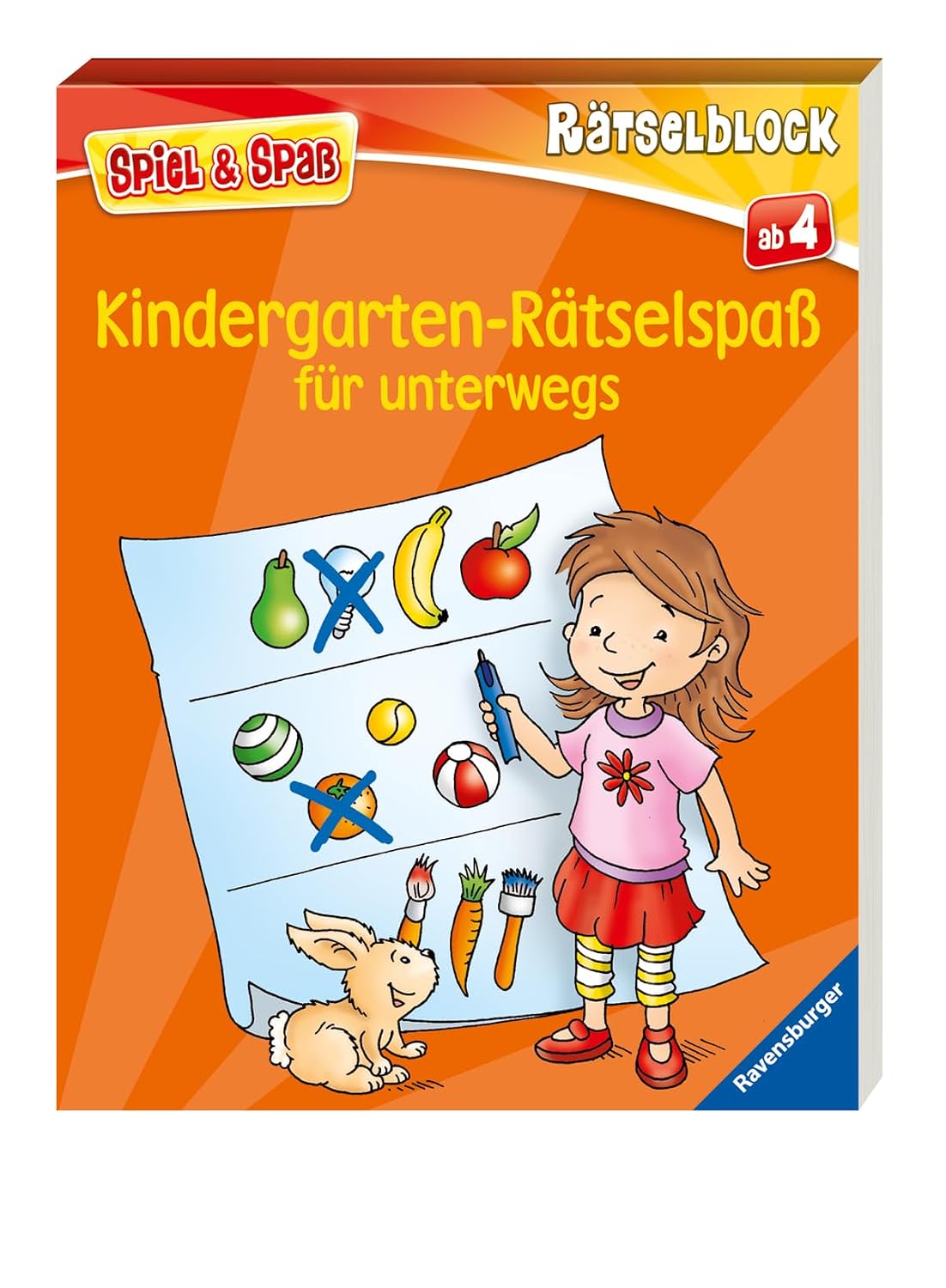 Kindergarten-Rätselspaß für unterwegs - Rätselbuch ab 4 Jahre, Reisespiele für Kinder (Spiel & Spaß - Rätselblock)