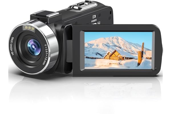 Caméra Vidéo 4K, Caméscope WiFi à Zoom Numérique 18x, Caméra de Vlogging Ultra HD 48MP, Appareil Photo Numérique à écran Tactile 3,0 Pouces avec Télécommande