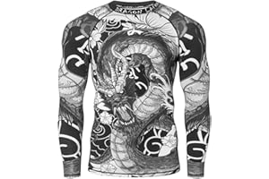 LAFROI Męska koszulka kompresyjna z długim rękawem UPF 50+ Baselayer Performance Rash Guard-CLY08