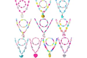 Pinkgarden Coala Juego de Joyas para Niñas, Collar y Pulsera, 10 Juegos, Regalo para Niñas