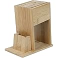 HOKIPO® Wooden Knife Holder for Kitchen - Universal Knives Holder Stand with 5 Slots