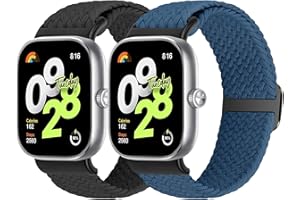 Janpso Correas trenzadas compatibles con Xiaomi Redmi Watch 4/5/Xiaomi Band 8 Pro/9 Pro, pulsera de repuesto de nailon elástico ajustable para Mi Band 9 Pro/8 Pro/Redmi Watch 4