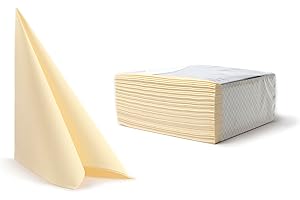 ALVOTEX Chic Airlaid 50, similares a la Tela, servilletas Desechables, Papel, champán, 40 x 40 cm