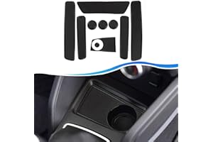 SXCY Tappetino Antiscivolo per Dacia Duster 2022 2023, Tappetini in Gomma per Auto, Antiscivolo Mat per Console Centrale, Bracciolo, Scanalatura Porta, Dacia Duster Accessori (Nero)