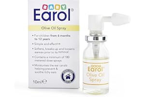 Baby Earol Olive Oil Ear Spray, for Babies and Children from 6 Months, for Excessive Ear Wax, Reduce Need for Syringing or Microsuction, 10ml Metered Dose Spray