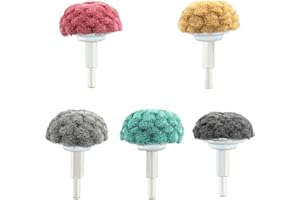 Shineboc 5 Sztuk 50 mm kopuła szlifierska wykończenie mopa podkładka polerska, tarcza polerska polerska 6 mm montowana na trzpieniu akcesoria do metalu stal nierdzewna polerowanie luster