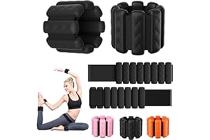 MANGUOGO Wrist & Ankle Weights for Women, Wearable Strong Arm & Leg Weights Set of 2(1Lbs Each), Adjustable Ankle Weights for Walking, Yoga, Dance, Barre,Gym,Exercise,Pilates,Walking Running