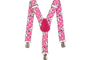 Olata Kinder Hosenträger mit Pinguin-Design | Elastische Y-Hosenträger (1-5 Jahre) – 2,5 cm