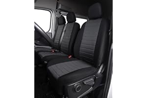 TOYOUN Juego de Fundas para Asientos de Coche para Furgonetas y Camiones de 2 + 1 Fundas Asientos Coche Universales para Delanteros Poliéster Cubre Asiento Coche Accesorios de Automóvil,Gris
